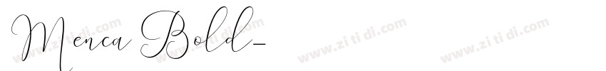 Menca Bold字体转换
